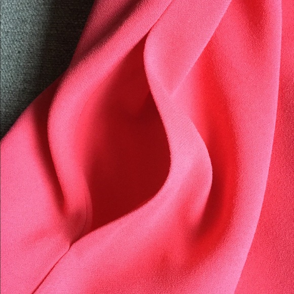 Maje One-Shoulder Rirai Ruffle Dress in Coral/Rose - Picture 5 of 6